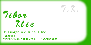 tibor klie business card